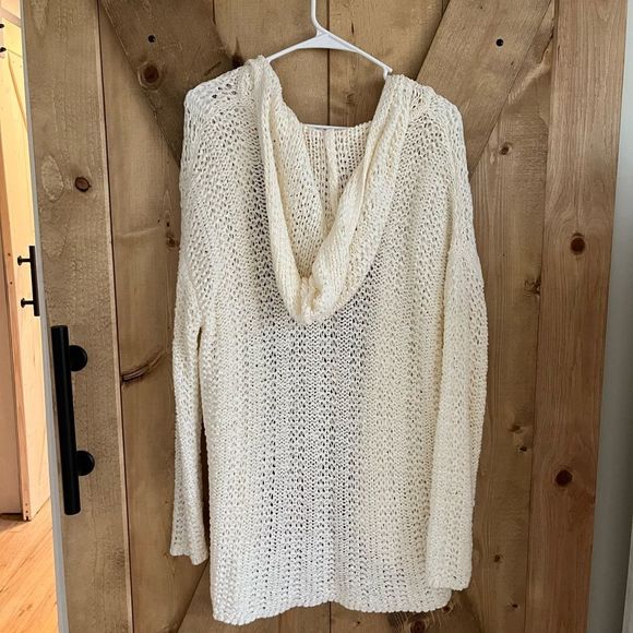 LOU & GREY || Cream Long Heavy Cardigan With Hood - Picture 2 of 3